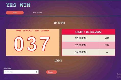 yeswin lottery result today